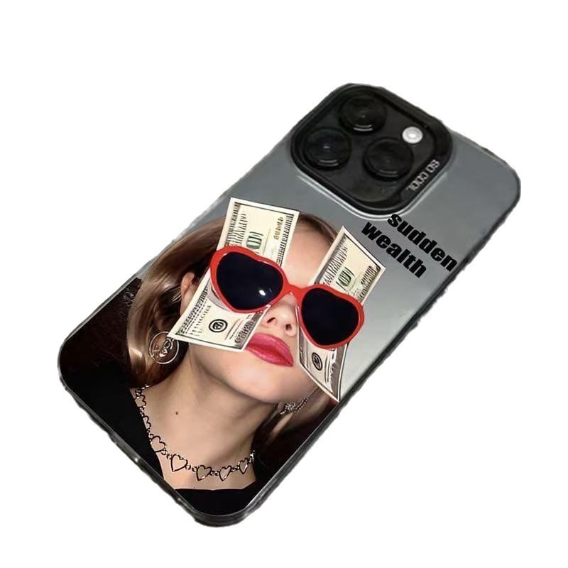 Nueva funda para teléfono móvil iphone16 aplicable europea y americana Apple 15promax/14 gafas de sol creativas 13pro12 11xr