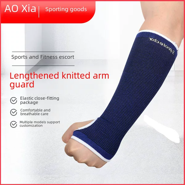 Lengthened Knitted Arm Protector Volleyball Arm Protector Outdoor Sports Basketball Fitness Fitness Training Comfortable Breathable Protector
