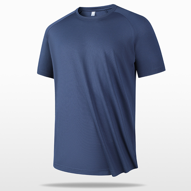 Cross-border for multi-color quick-drying short-sleeved sports T-shirt fitness shirt trainer running T-shirt men's breathable sportswear