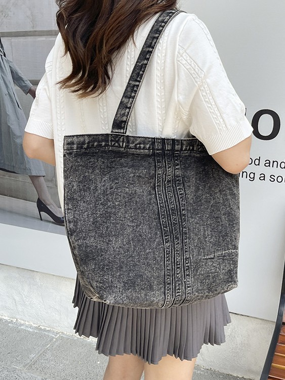 Bolsa de jeans de gran capacidad para mujeres 2026 venta en caliente nueva moda simple bolsa de hombro ocio bajo la axila