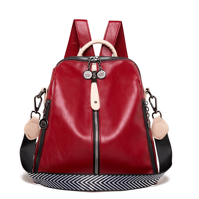 2024 Spring/Summer New Trendy Korean Edition Fashion Multi functional Soft Leather Backpack Large Capacity Women's Travel Bag_desvips.com