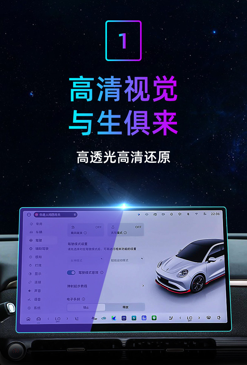 Suitable for the Great Wall 26 models, the ORA 5 GT central control tempered film, ORA 5 car navigation screen protector, display screen protection