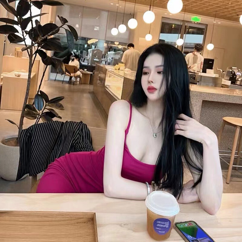 TZ1207 Sexy Spice Sling Dress Women's Summer 2022 New Slim-fit Elegant Pure Desire Long Dress