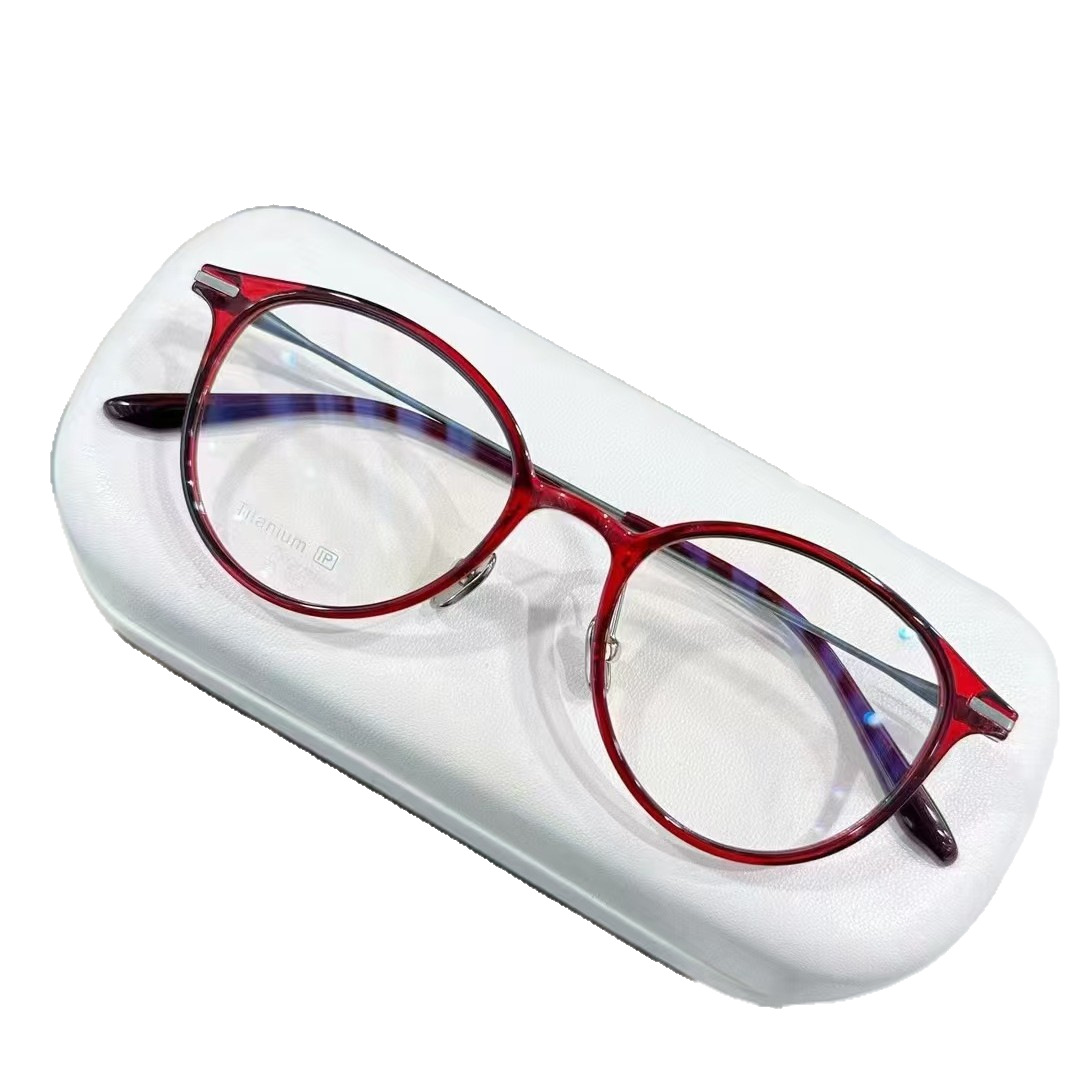 2024年新作ファッショントレンド男女通用多角形楕円形 β チタンフレーム9808サイズ48メガネフレーム