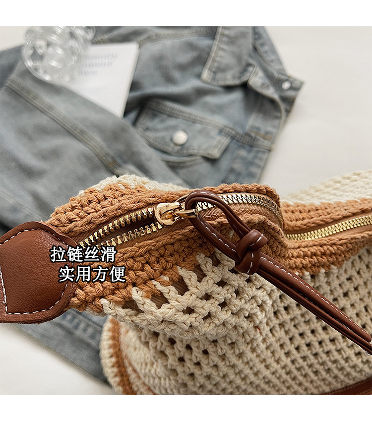Summer versatile single-shoulder bags, trendy and fresh woven bags, seaside vacation beach bags, large-capacity travel bags Application Scenario