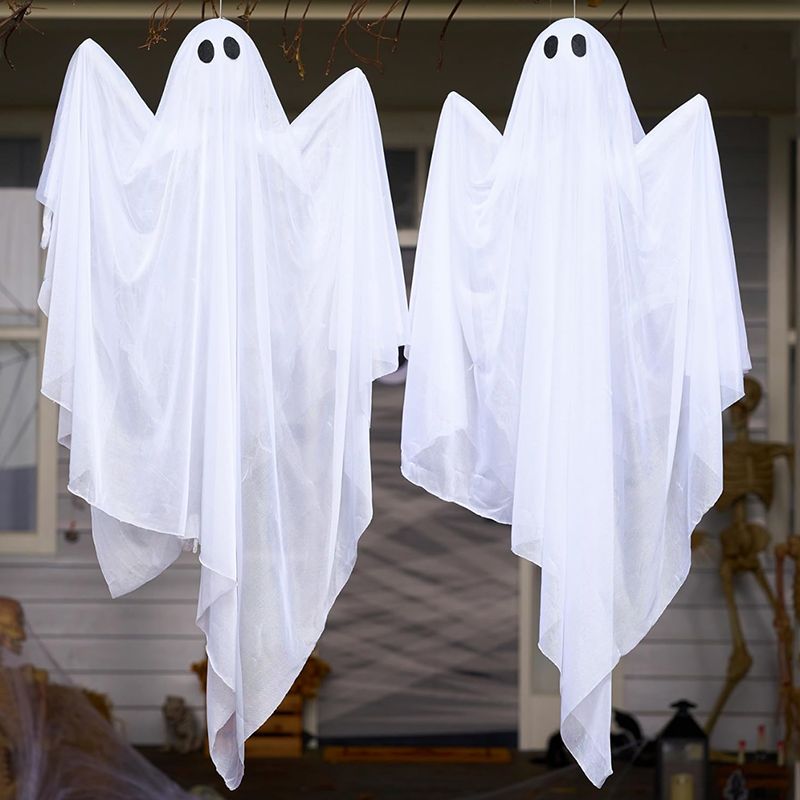 Adorno Colgante de Fantasma de Halloween LED de Plástico Luminoso para Jardín Exterior image 6