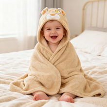 婴幼儿童浴巾浴袍斗篷可穿式速干棉柔加厚四季卡通连帽宝宝包被