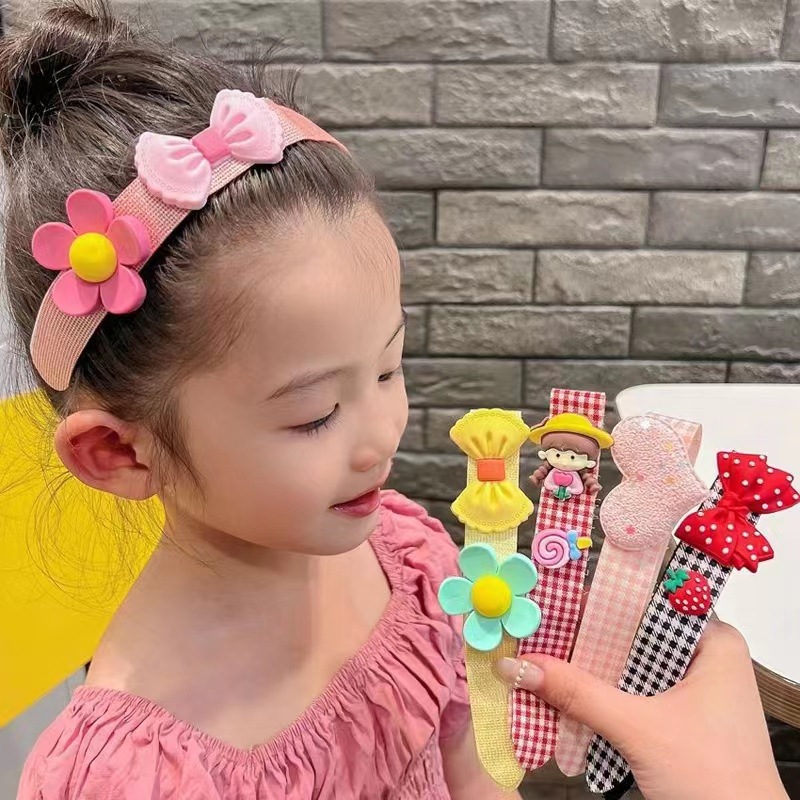 Diadema de velcro para niñas lindo bebé roto pegatinas de pelo verano nuevas pegatinas de flequillo artefacto de pelo roto poste de la cabeza de los niños