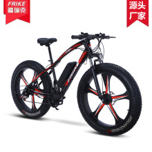 源头厂家电动山地自行车助力锂电雪地车一体轮变速沙滩单车