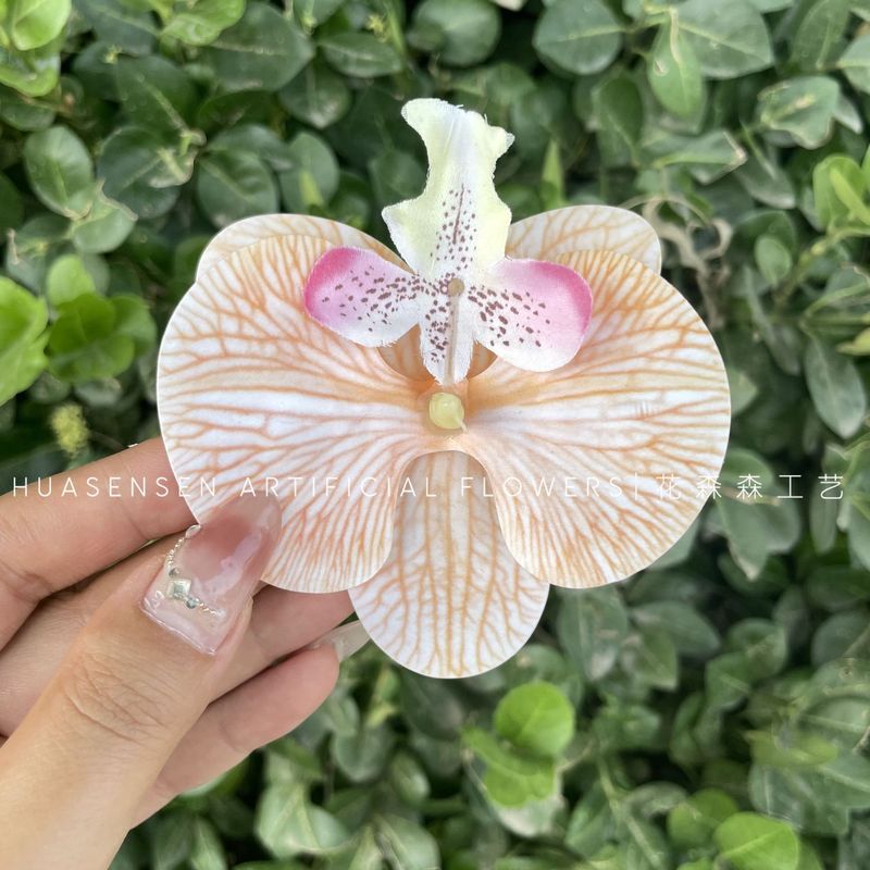 3Dプリントフィルム胡蝶蘭シミュレーション単輪花頭手作り結婚お土産喜糖箱装飾diy靴花|undefined