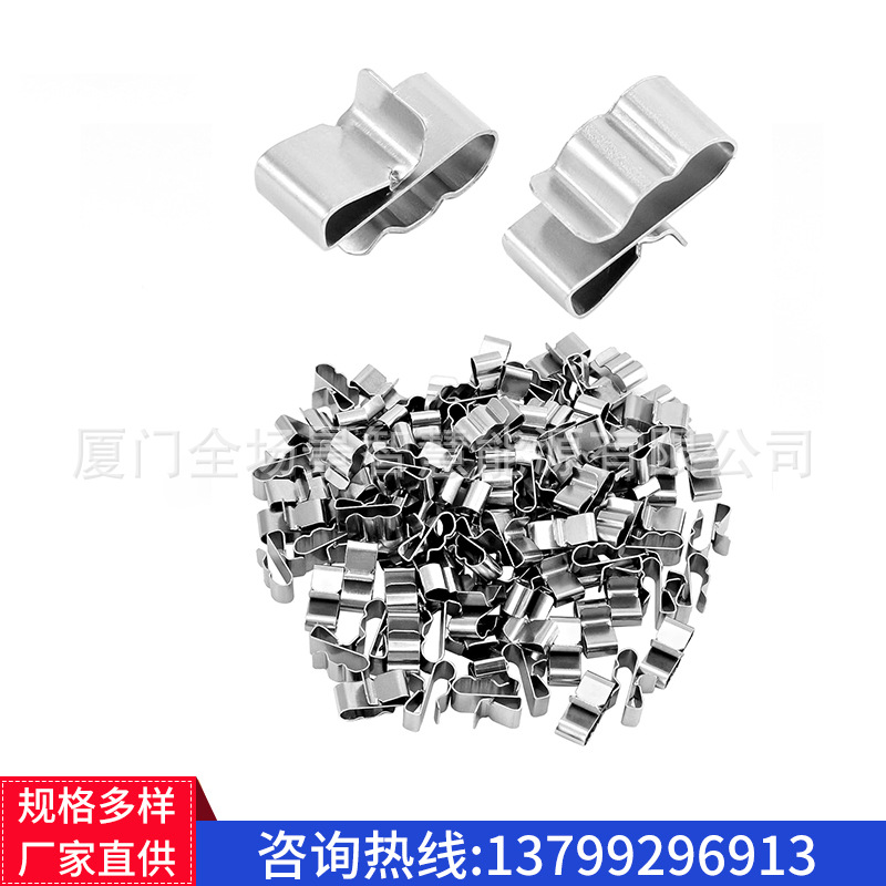 Photovoltaic wire clip stainless steel cable clip 4 square 2 wire 100 pieces装 fixation wire clip component buckle photovoltaic panel