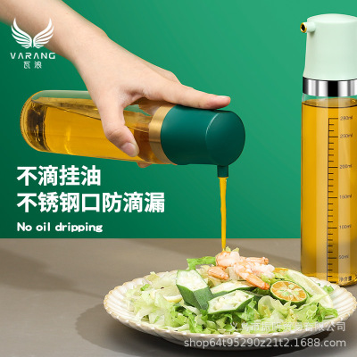 undefined6 Glass Oil pot Leak proof Lecythus kitchen household flavoring soy sauce Vinegar bottles Stainless steel Oil tankundefined