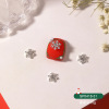 Metal Christmas diamond accessory for manicure, suitable for import, with snowflakes, wholesale