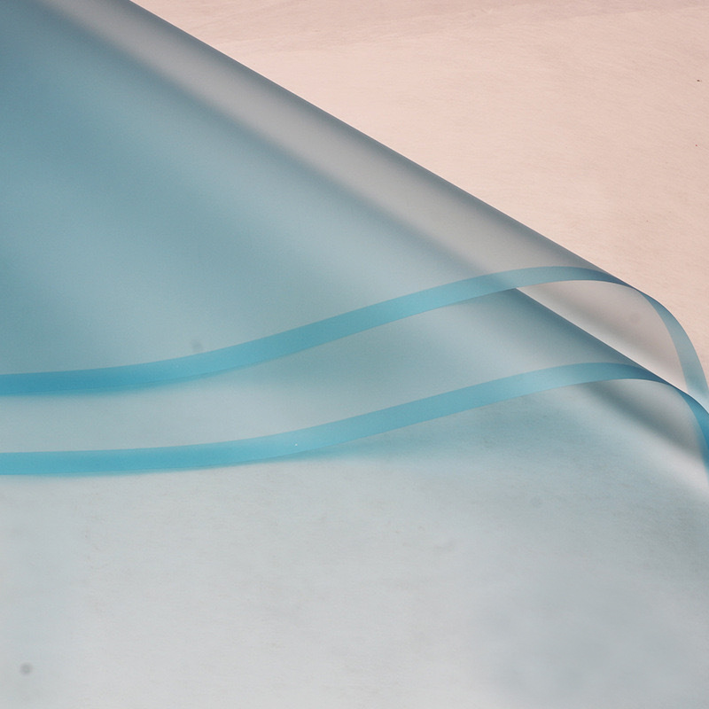 Borde dorado película de gelatina impermeable papel mate flor papel de embalaje ramo floral Día DE LA Madre material de papel de embalaje al por mayor