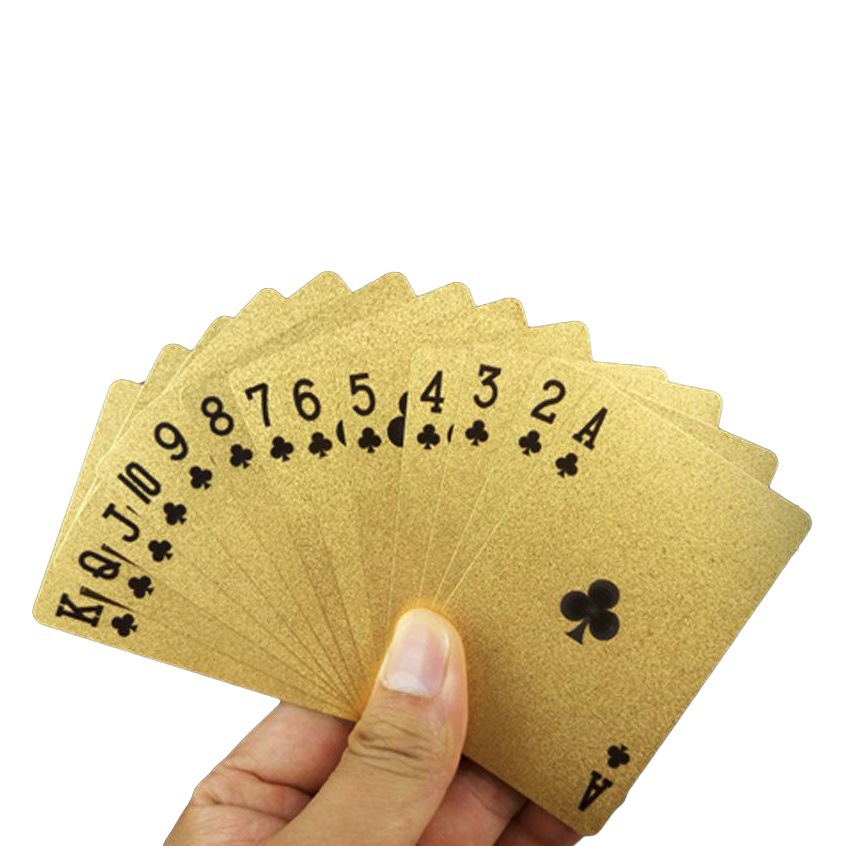 Dólar jugando a las cartas lámina de oro jugando a las cartas de plata al por mayor de oro Tyrant Gold Poker