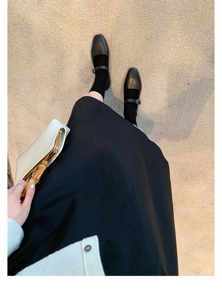 Flache Unterseite, vielseitige flache Öffnung, quadratischer Kopf, ein Knopfriemen, Mary Jane_voghion.com