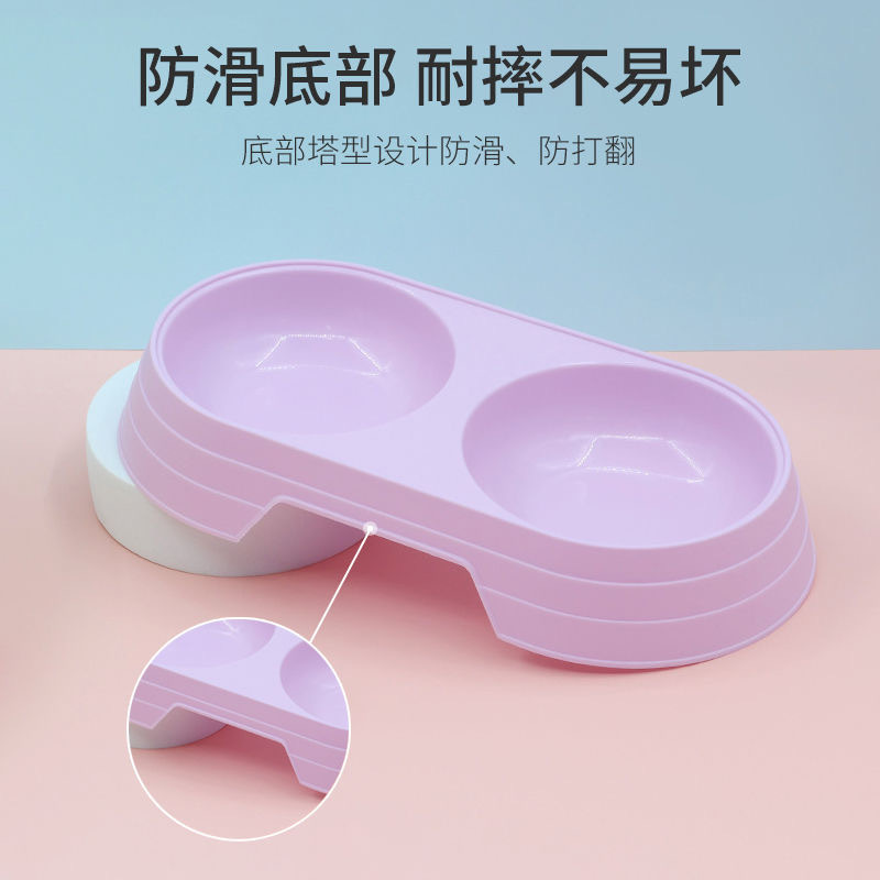 Macaron para mascotas doble tazón para gatos tazón para perros tazón para perros alimento para mascotas para comer y beber agua 2 en 1 artículos para mascotas