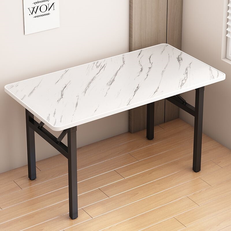 Folding table for home use, simple rectangular training table, minimalist computer table, outdoor stall exhibition table, dormitory dining table