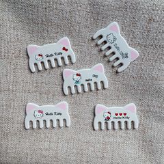 クリエイティブサンリオシミュレーション猫ヘッドコームアクリルアクセサリーかわいい楽しいヘアピンジュエリー diy 携帯電話ケースステッカー