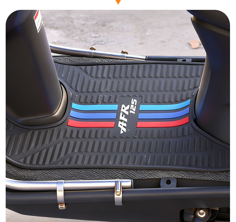 Suitable for Haojue AFR125, special vertical stripe rubber floor mats, thickened, waterproof, non-slip, modified accessories