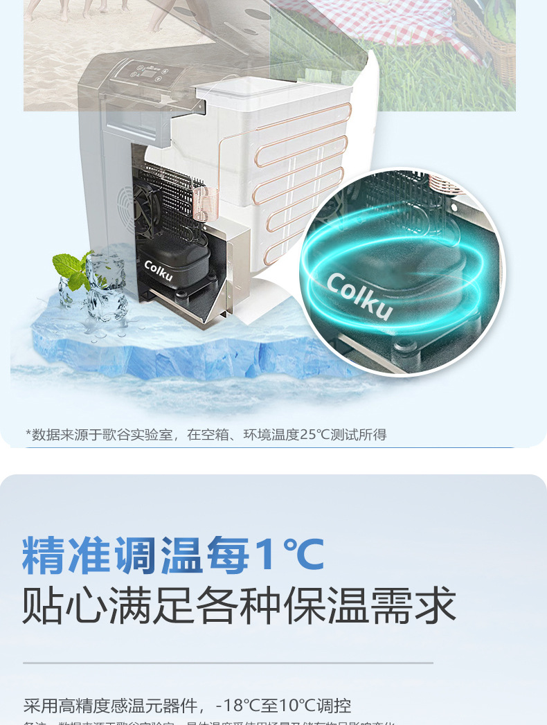 Gogu car refrigerator 25L outdoor large capacity car and home dual-use compressor refrigeration 12V24V car small refrigerator