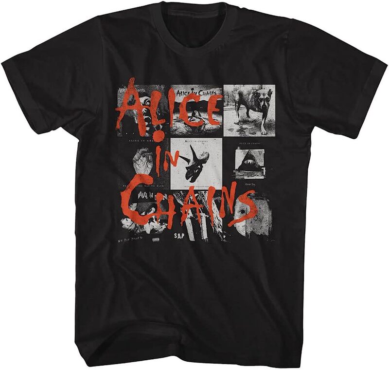 Alice in Chains Alice Chain Black Dirt Album Cock 90 s Music Men's Short Sleeve T-Shirt
