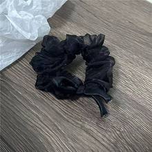 自留超好看！韩国进口梦幻芭蕾轻纱丝缎面小蝴蝶结大肠圈发圈头圈