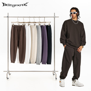 Autumn 2025 American Fashion Brand New FOG Earth Color Foot-binding Pants Fashion Brand Knitted Sports Casual Pants for Men