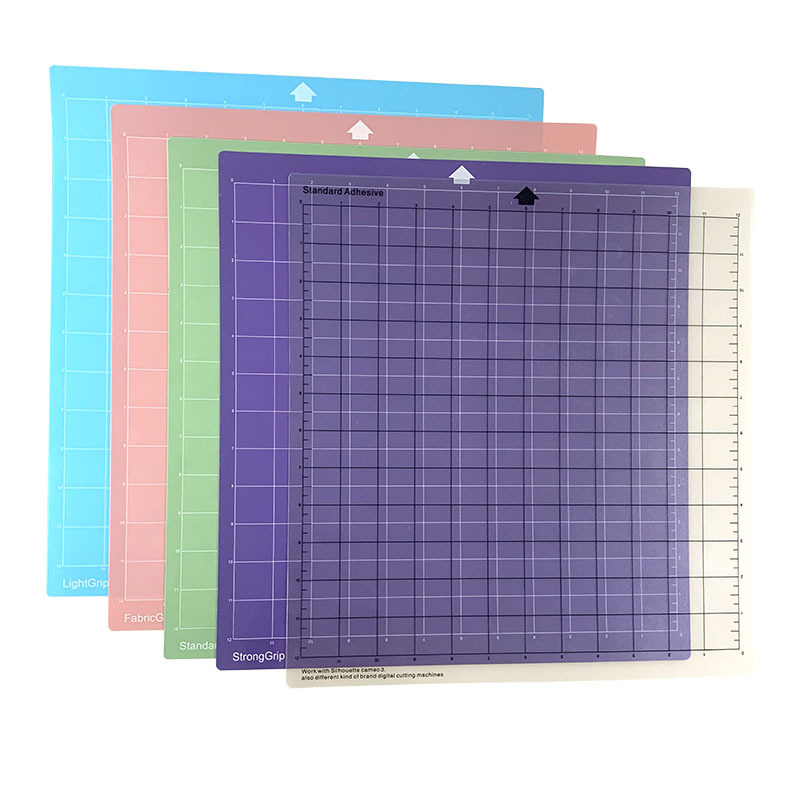 12*12inch [투명 블루, 퍼플, 핑크, 그린] 비다공성 5종 팩, 실루엣 카메오에 적합