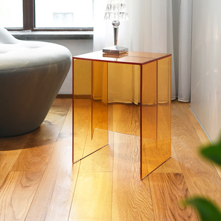 Nordic Acrylic Sofa Side Table for Living Room Household Simple Mini Coffee Table ins Creative Transparent Bedside Table
