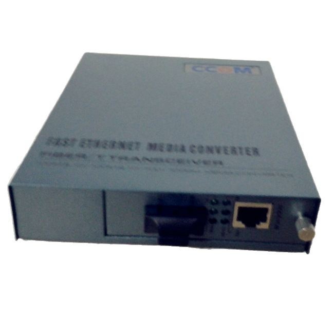 供应CCOM MC201/M/SC20/AC百兆单模光纤收发器