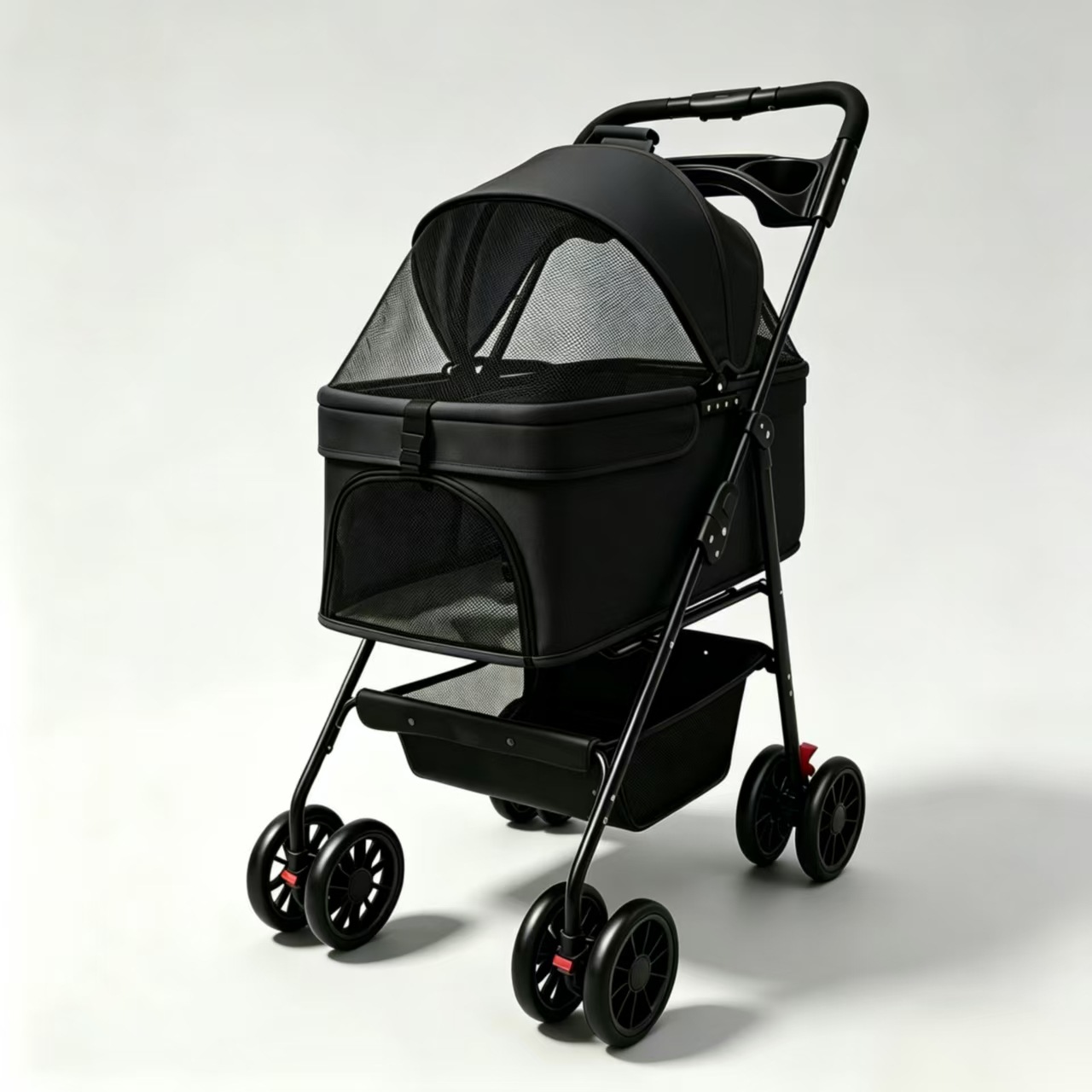 Cochecito Plegable para Mascotas de Metal, Plegable, para Exteriores