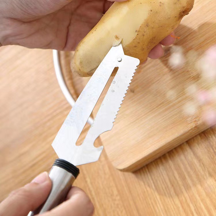 Multifunctional peeler, stainless steel fruit peeler, kitchen and household fruit knife, apple peeler, and vegetable peeler