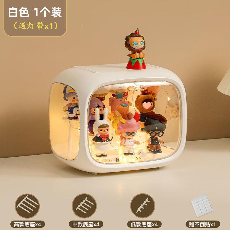 新款太空舱盲盒泡泡马特透明展示架桌面娃娃公仔模型摆件防尘收纳