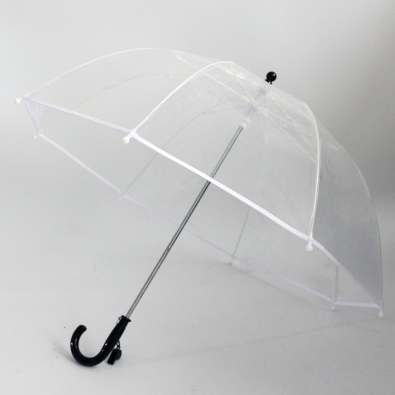 Transparent Umbrella for Children, Kindergarten, Elementary School Students, Birdcage Bubble Arch Umbrella, Safety Hand-Open Long-Handle Mushroom Umbrella