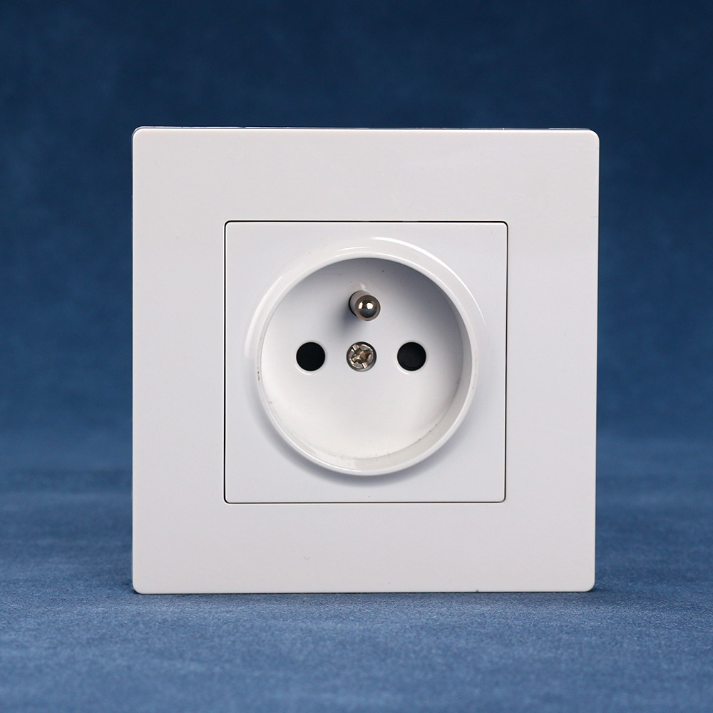 欧标法插PC开关面板220-250V欧规法式插座ce认证16A墙壁入墙式