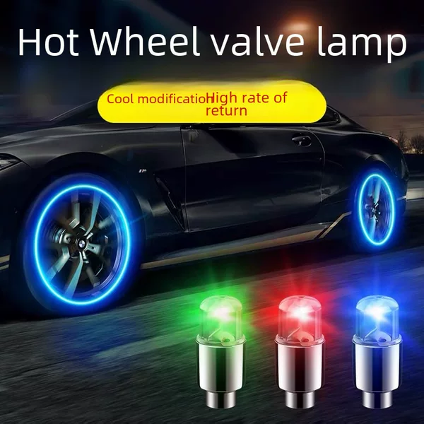 Car wheel lamp tire lamp bicycle Hot Wheel breathing flash motorcycle tire valve flash lamp