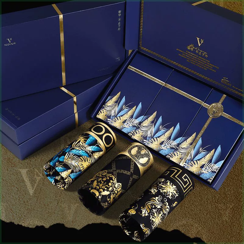 Weikuni официальный бренд мужское нижнее белье из ледяного шелка шорты с промежностью летние тонкие трусы-боксеры с принтом хлопок