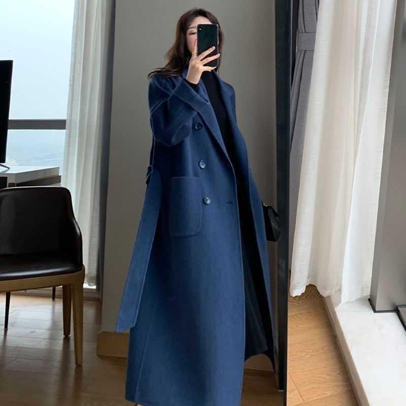 2026 New Style Women's Mid-Length Wool Coat, Slimming and Loose Fit, High-End and Stylish, Over-the-Knee, Plus Size Women's Wool Coat