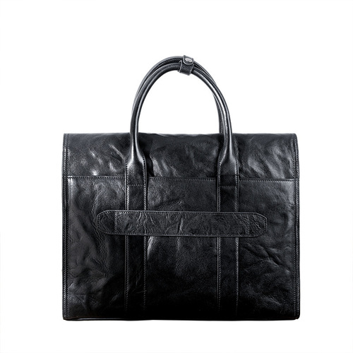 Handbag men's bag new style genuine leather work business briefcase men's bag cowhide computer bag file large capacity