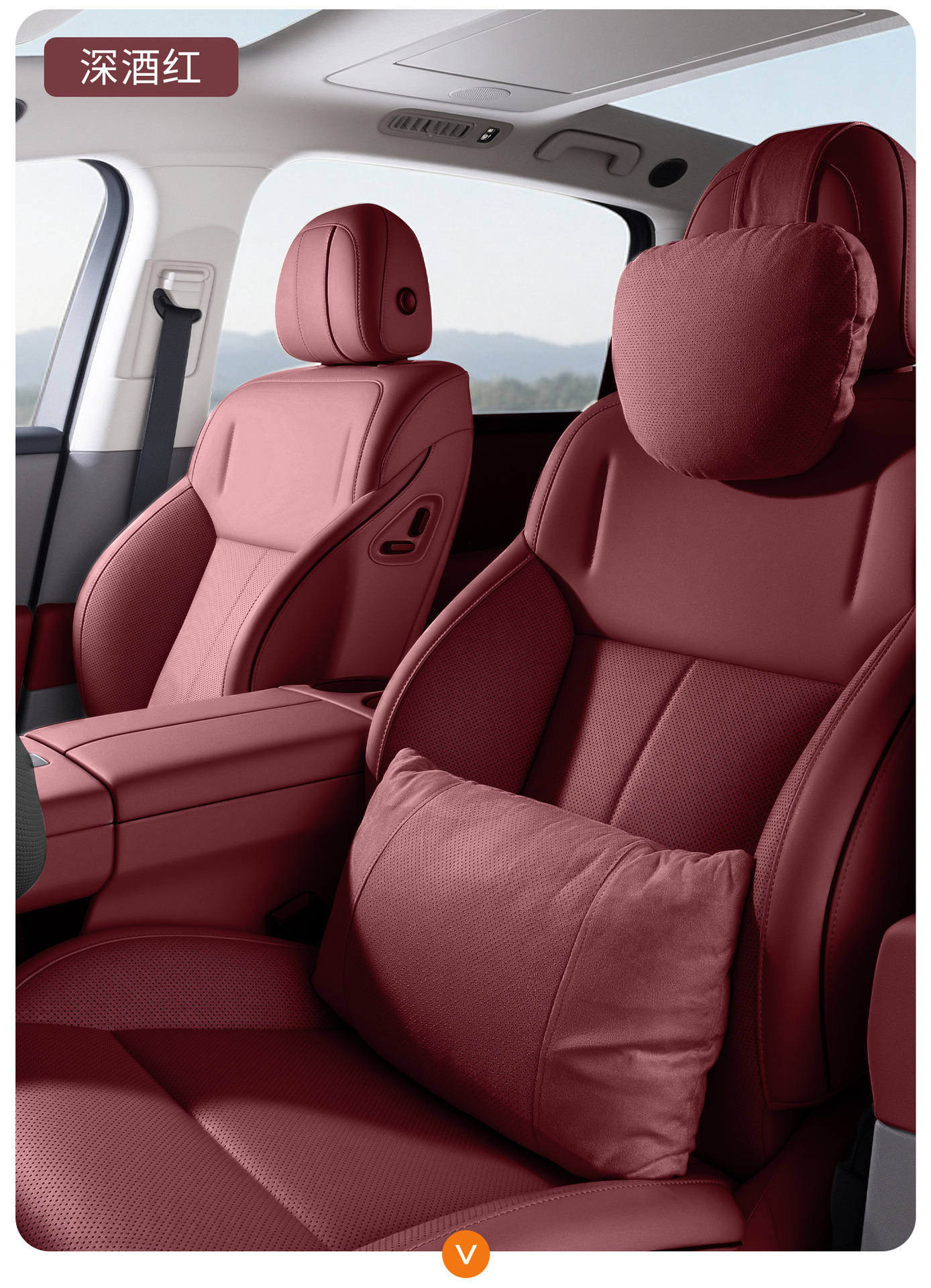 Car Headrest, Neck Pillow, Lumbar Support, Car Cushion for Mercedes-Benz, Sleeping Pillow, Deer Skin Velvet Car Accessories for All Seasons