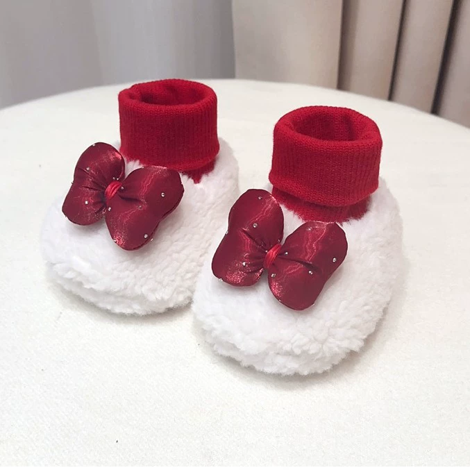 Осенние и зимние новорожденные толстые хлопчатобумажные туфли детские носки мужские и женские детские милые куклы плюшевые туфли