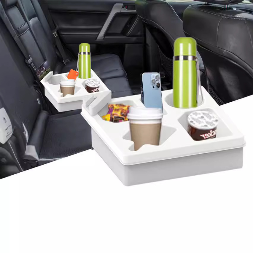 Amazon-soporte para vasos de silicona para sofá, bandeja para asiento trasero de coche, portavasos portátil para playa, Camping, caja de almacenamiento de aperitivos, portavasos