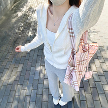 韩系慵懒风针织开衫女2025新款秋春穿搭麻花连帽显瘦毛衣外套上衣