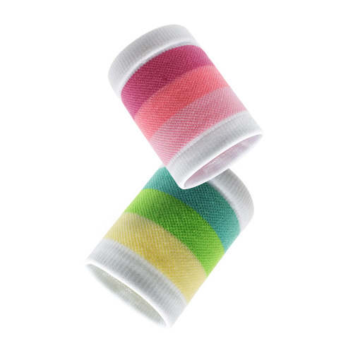 Cross-border badminton sports wristbands sweat-absorbent breathable men's and women's handbands running dopamine color thin basketball wristbands