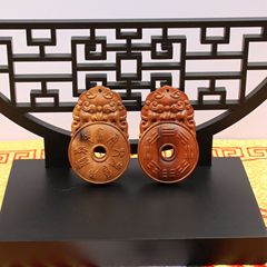 雷擊棗木九字天經掛件吊墜道家法器隨身配飾老料深色精雕手工打磨