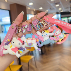 サンリオユニコーン漫画キーホルダーかわいいケイティkt猫公仔かばんストラップ人形機プレゼント掛け飾り