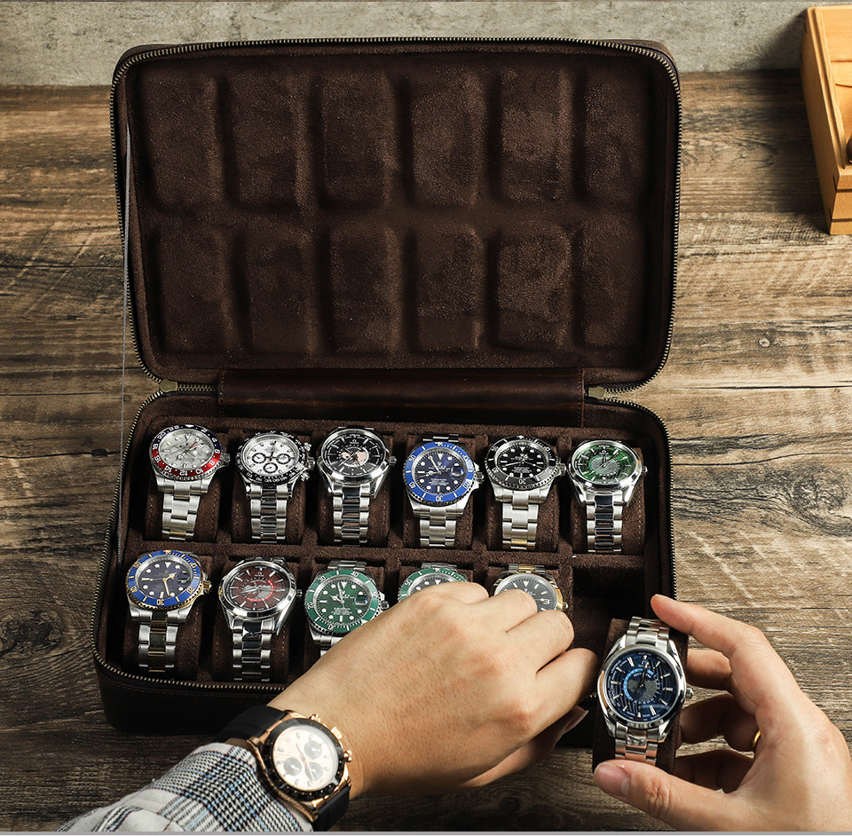 Vintage Leather Watch Box - Image 3