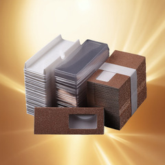 白色透明蓋配長方形金蔥紙套鐳射七彩雪花盒50套假睫毛分裝盒