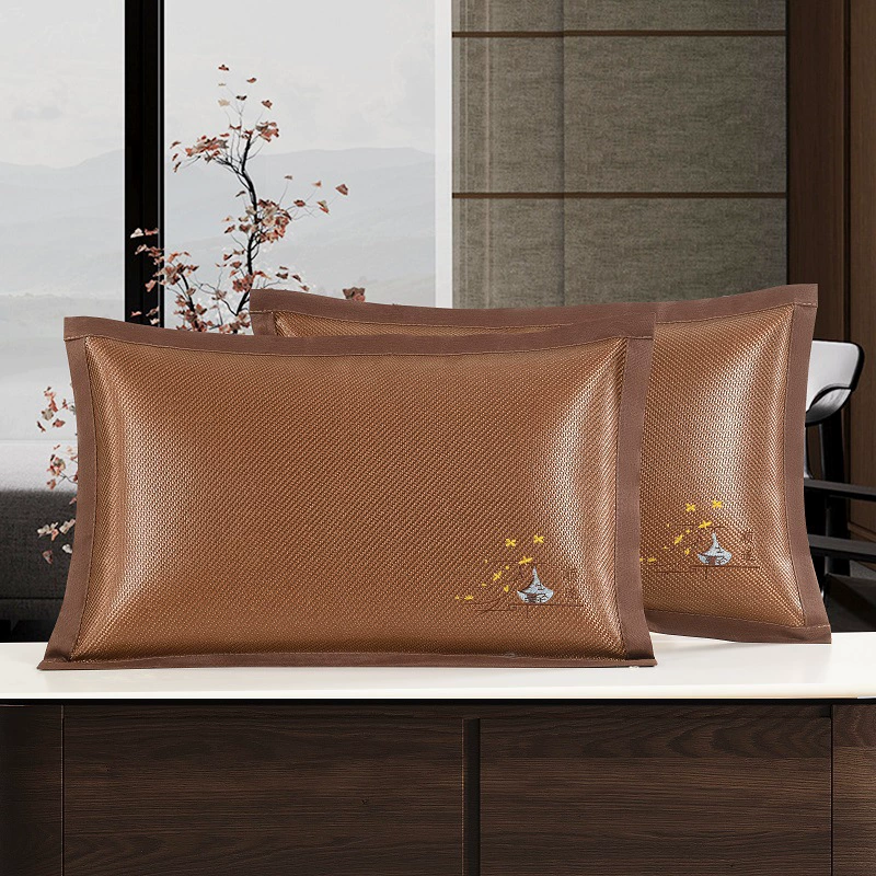 Домашний текстиль, летняя прохладная летняя наволочка из ледяного шелка, прохладная наволочка для одинарной и двойной коврика, пара наволочек из ротанга